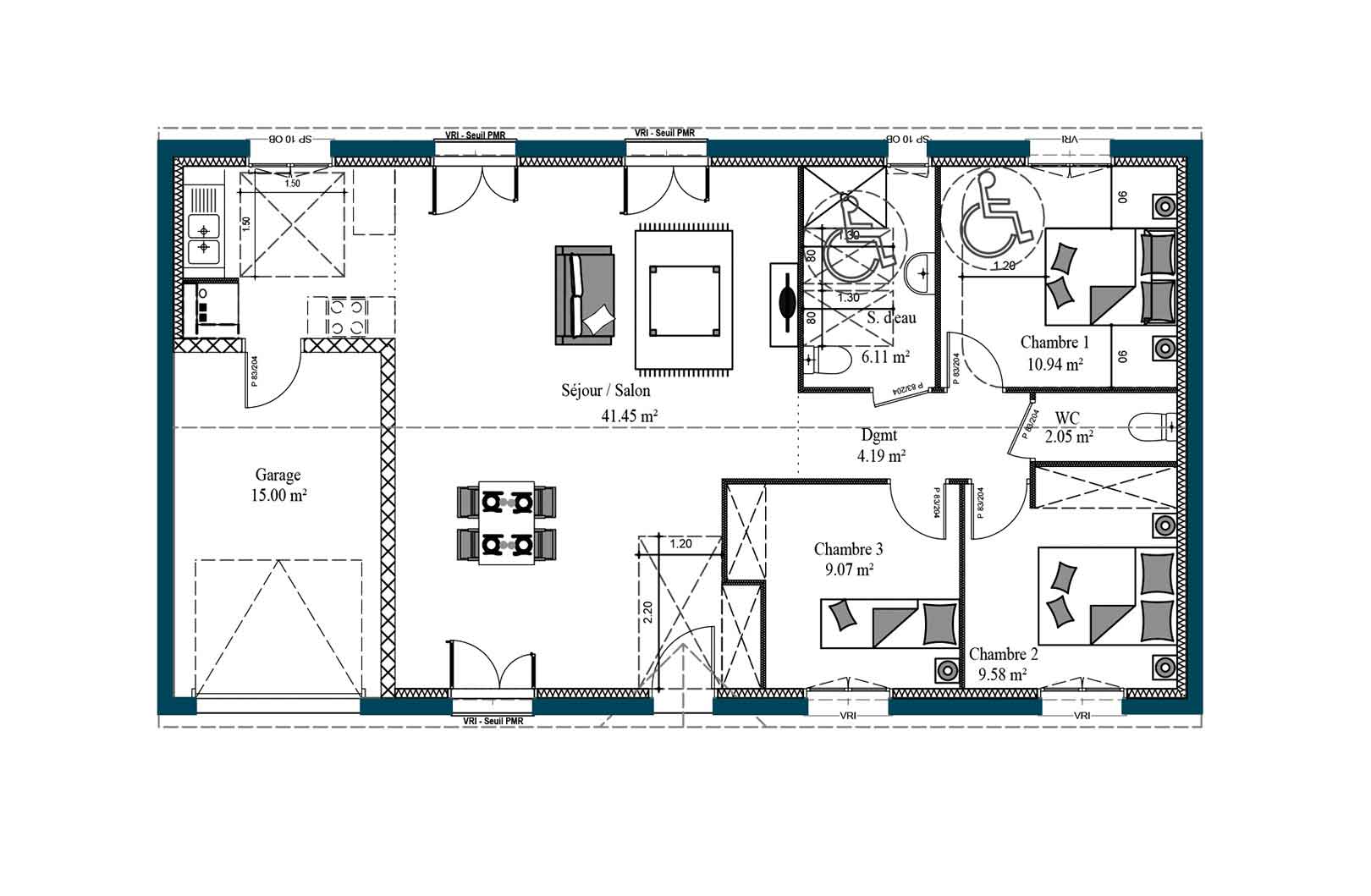 Plan rez de chaussé